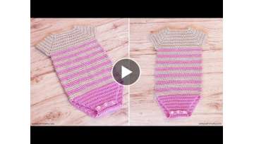 Body o Pelele A Crochet - Ganchillo para Bebé Paso a Paso | Crochet Baby Romper